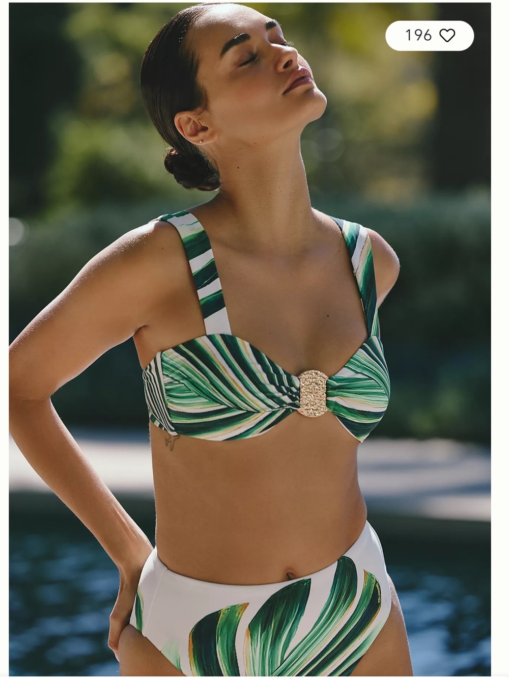 NWT ANTHROPOLOGY Celandine Isabella Shirred Bikini Top